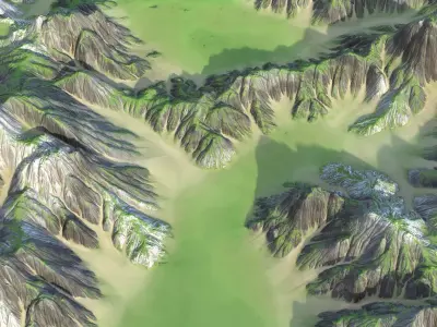 Landscape 140 Low-poly 3D model