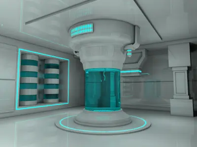 Sci fi Room 3D model 76