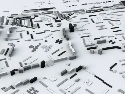 Saransk Streets and Buildings 3D model