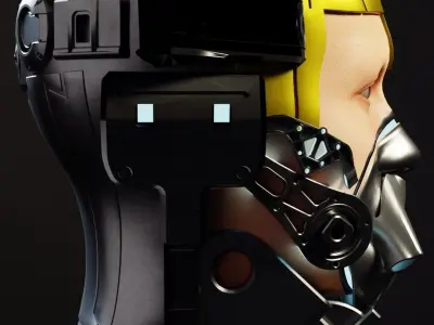 Sci-fi Character Cyborg 001 3D model