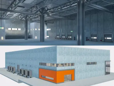 Warehouse Logistic 5 interior and exterior 3D model