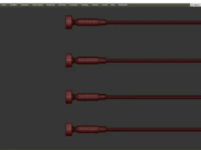 Line lamp Low-poly 3D model