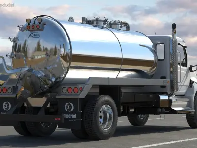  Peterbilt 537 White Vacuum Truck 