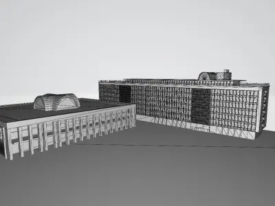 The Istanbul Metropolitan Municipality Building Low-poly 3D model
