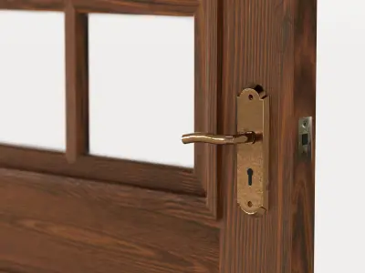 Rustic Wooden Doors - Game Ready Low-poly 3D model