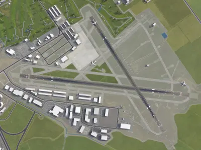 Salinas - Airport - SNS Low-poly 3D model