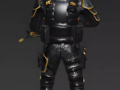 Gilded Onyx Special Ops 3D Model Low-poly 3D model