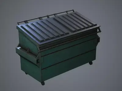Dumpster Trash Can Bin Low-poly 3D model