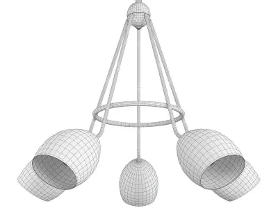 SUMMER CHANDELIER Low-poly 3D model