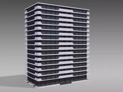 Apartment Building 009 3D model