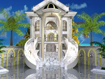 marble villa 3D model