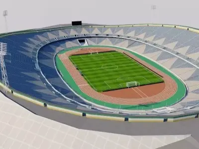 Azadi Stadium - Iran Low-poly 3D model