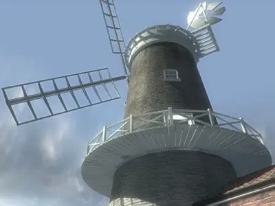 Windmill Apartment Low-poly 3D model