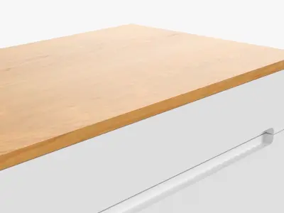 TV stand with drawers 03 3D model