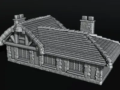 medieval house 3D print model