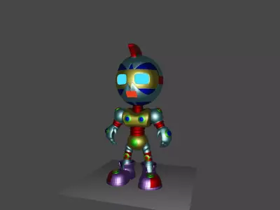 New Robot model Low-poly 3D model
