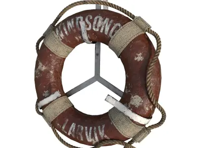 Life Preserver Ring Low-poly 3D model