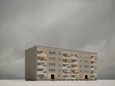 PRE-FABRICATED CONCRETE PANEL RESIDENTIAL BUILDINGS ASSET Free 3D model