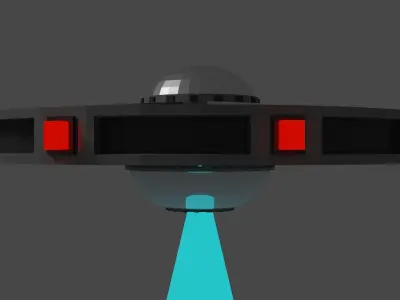 Space Ship Low-poly 3D model
