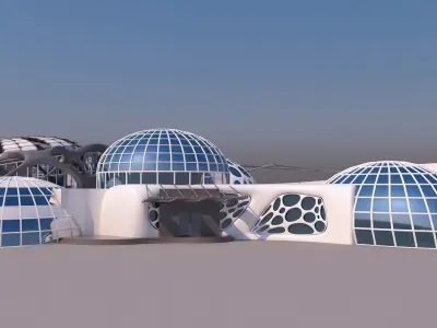 0100 - Organic Building 3D model