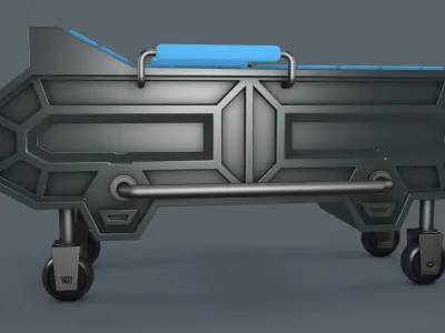 Sci Fi Bed 3D model buy