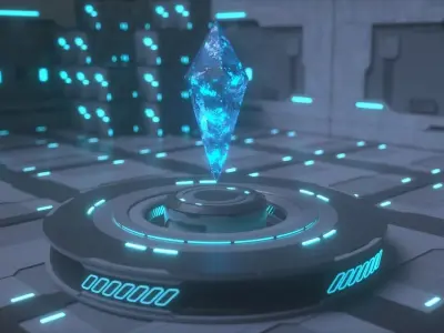  Sci-fi Space Scene Construction--C4D Modeling OCtane Rendering 3D model