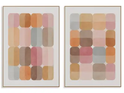Abstract Painting Frame set 3D model 524
