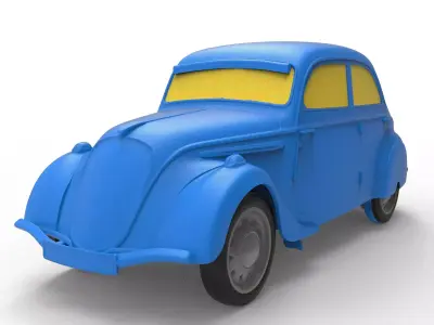 Peugeot 202 1938 Classic Car 3D print model