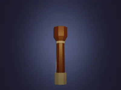 Torch  VR AR lowpoly 3d model Free low-poly 3D model