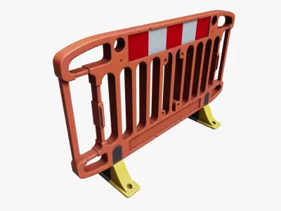 Road Traffic Barrier 02 Low-poly 3D model