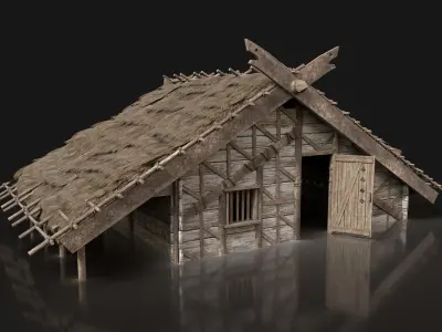 NEXT GEN VIKING MEDIEVAL VILLAGE SETTLEMENT BUILDER COLLECTION Low-poly 3D model