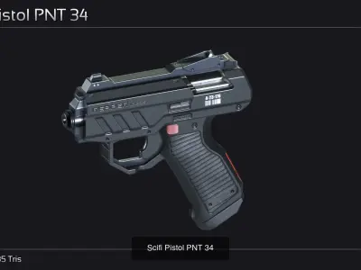 Scifi Pistol Collection 3D Model Pack