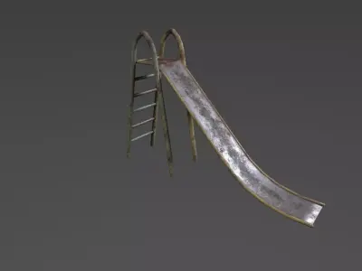 Soviet Oldschool Slide Low-poly 3D model
