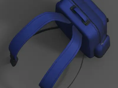 Backpack bag baggage Color 3d low poly Low-poly  Low-poly 3D model 7