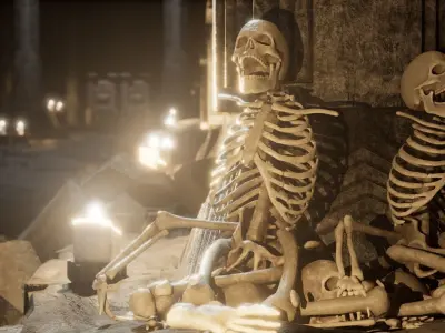 Dwarven Ruins 35 Assets Low-poly 3D model