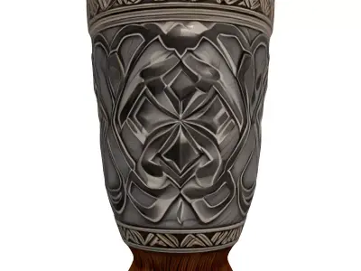Ornate Engraved Celtic Viking Goblet Low-poly 3D model