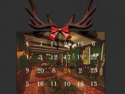 The Hunter Christmas Advent Calendar Free low-poly 3D model
