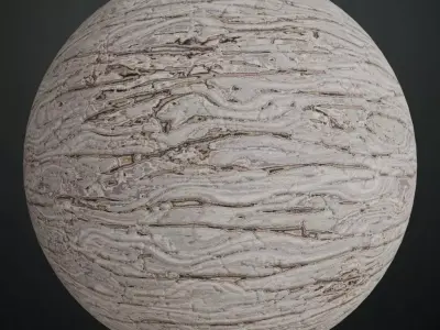 Organic White Swirl Wood Grain PBR Texture
