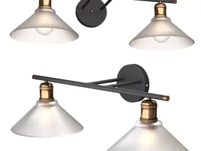 CWS138 CHALET TWIN GLASS WALL LAMP 3D model