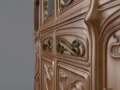  Emile Galle  dresser 3D model