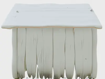 Rustic Countryside Shed with Vintage Ironwork Details Low-poly 3D model