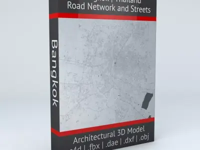 Bangkok Road Network and Streets 3D model