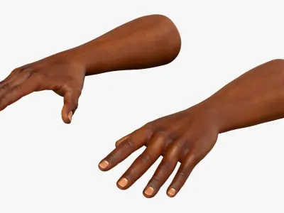  Afro American Man and Baby Hands Rigged for Maya Collection 