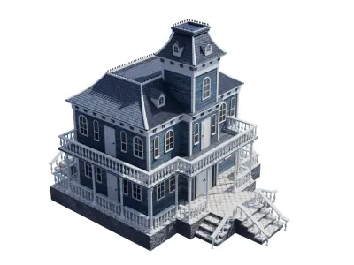  Haunted Stylized Victorian House 