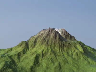 Game Ready Modular Mountain Model  Cliff  Rocks  PBR  Unity  02 Low-poly 3D model