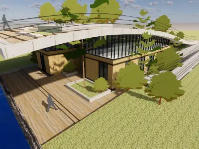 Public Restroom Building -B9 3D model