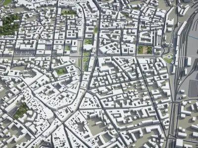 Bergamo - City 3D Model Low-poly 3D model