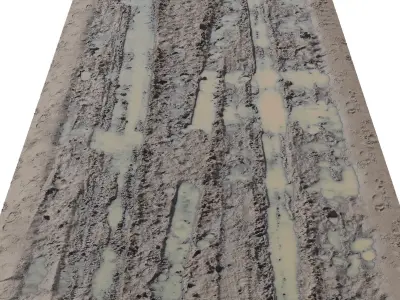 Sand Dirt road Off road 3D model