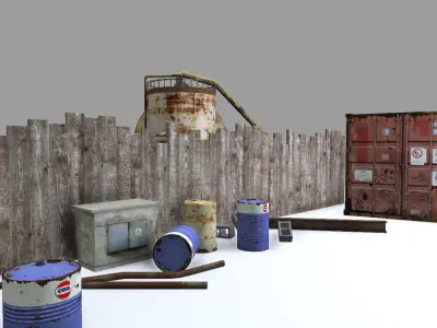 Industrial pack 3D model buy