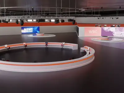 TV Studio News 3D model